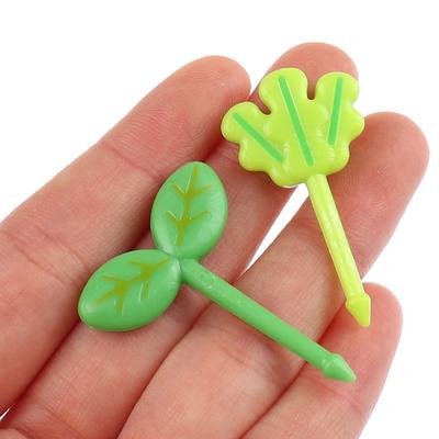 8 piezas de tenedores de fruta, palillos de dientes, hojas, lonchera, bento, ensalada, tenedor pequeño, pastel para niños