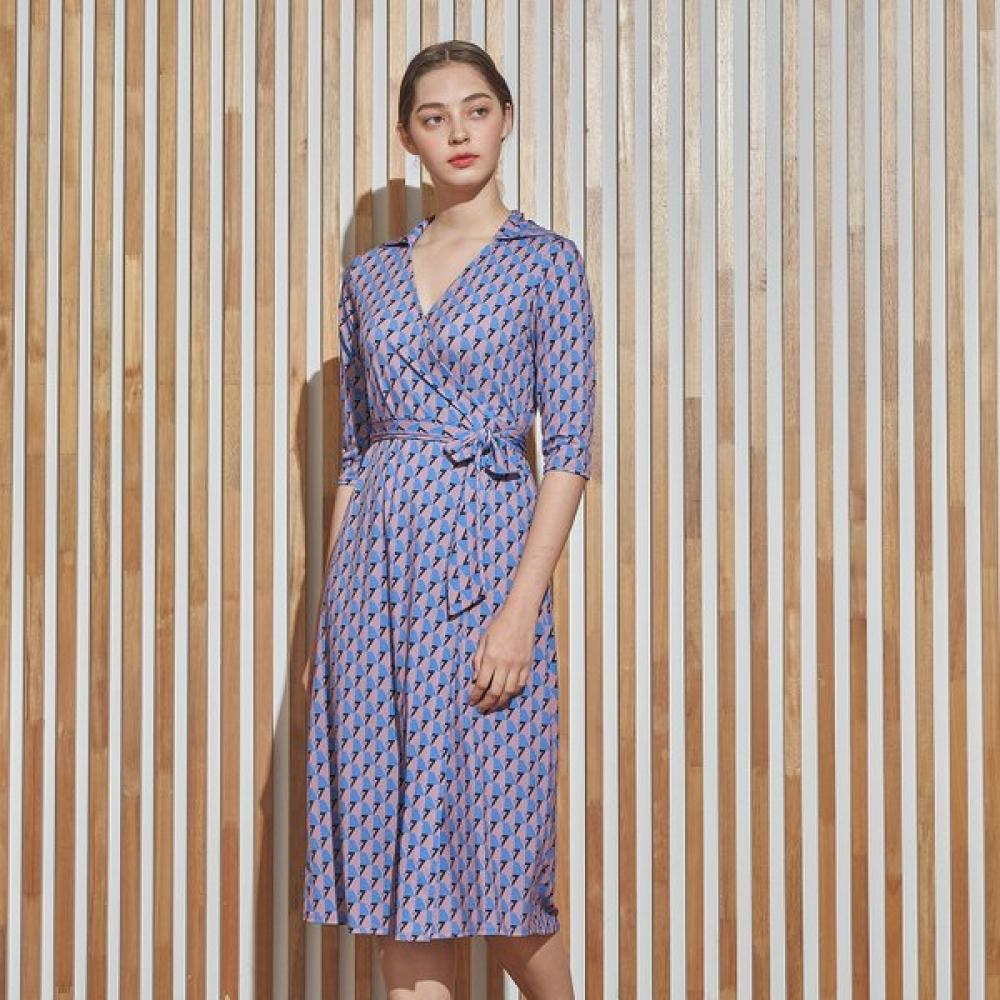 Lipbbam Creora Deloshi Cara 3 4 Sleeve Long Wrap Dress Ldm11dk01