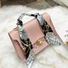 New bag silk scarf strap printed small square bag versatile single shoulder crossbody portable women's bag