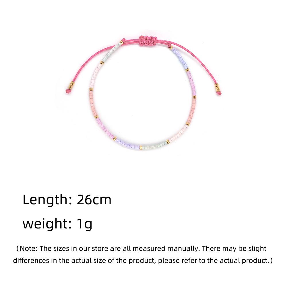 Handmade Color-Inspired Beaded Bracelet - Adjustable & Versatile for Daily Wear