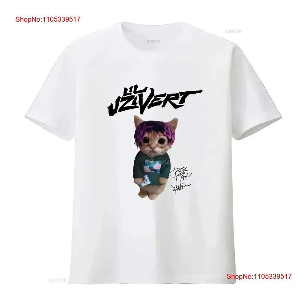 Lil Uzi Vert Funny Cat For Fan White S 2345XL T shirt GC677 vintage Washed Comfortable Stretche