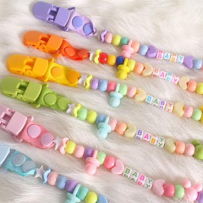 Baby Pacifier Clips Newborn Beads Anti-lost Chain Toys for Teether Nipples Dental Care