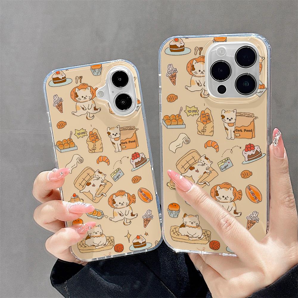 Painted Phone Case for iPhone 12 13 15 16 iPhone 16 12 13 14 15 Pro  14 15 16 Pro Max Coverage Shockproof Anti-Fingerprint Fresh Style Protective Case