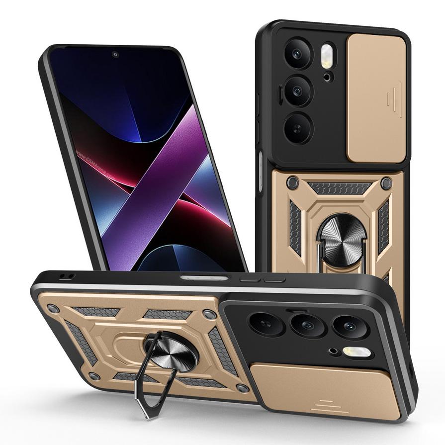 Custodia Protettiva per Fotocamera per Realme C75 C61 C63 C65 C67 C51 C53 C55 C35 C21y Realme 14X GT 7 Pro 3 Neo 5 V60 Pro Cover ad Anello Armatura