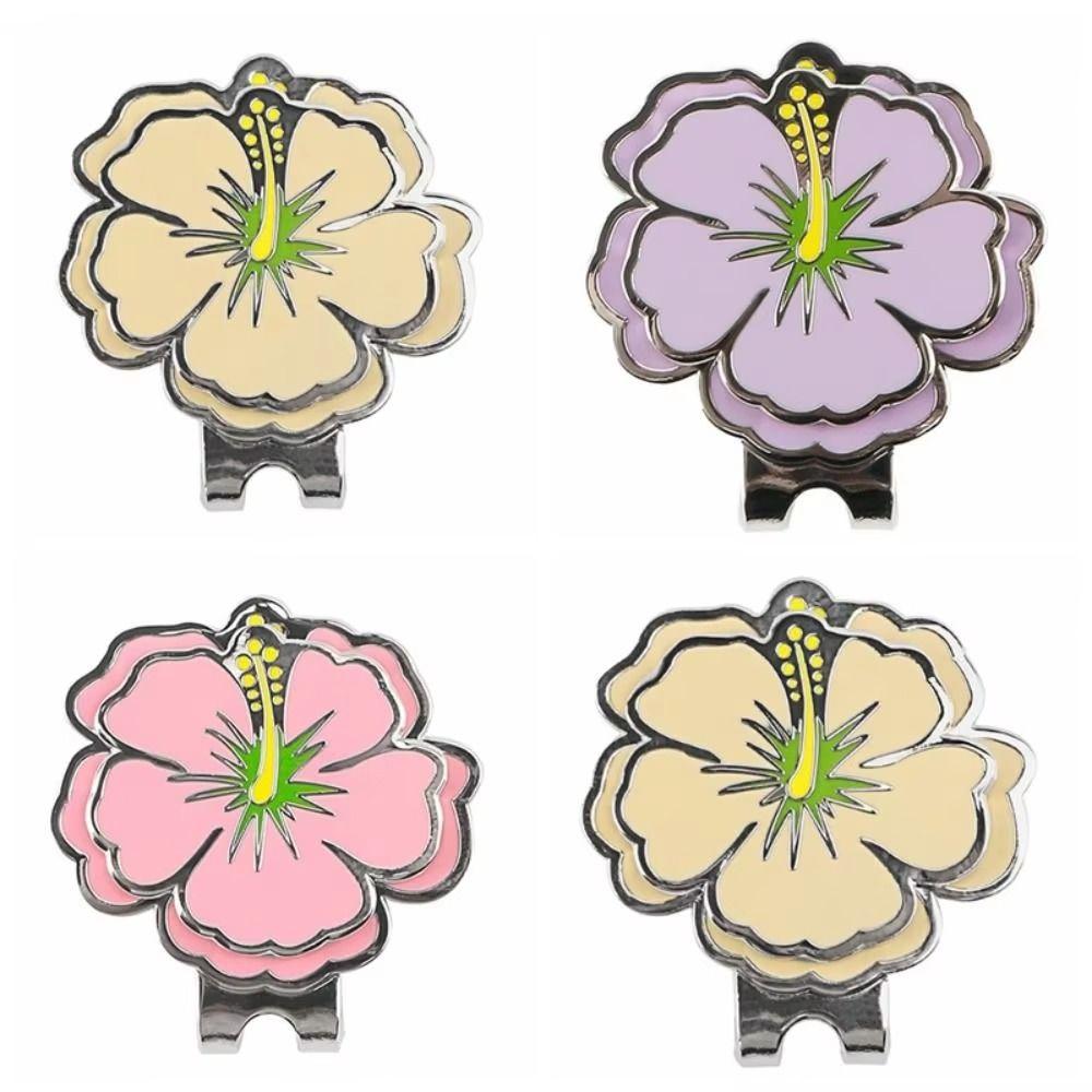 Flower Shaped Golf Cap Clip Magnetic Golf Hat Marker Outdoor Sports Golf Ball Mark  Jewelry Gift