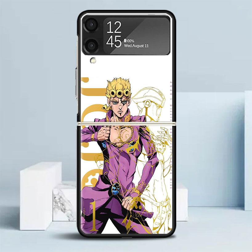 JoJo Adventure Giorno Giovanna Phone Case For Samsung Galaxy Z Flip7 Flip6 5G Flip5 Flip4 Flip3 ZFlip 7 6 3 4 5 Shockproof Back