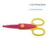 Children's Craft Safety Scissors - 5-inch Fun Patterned Blades for DIY and Albums