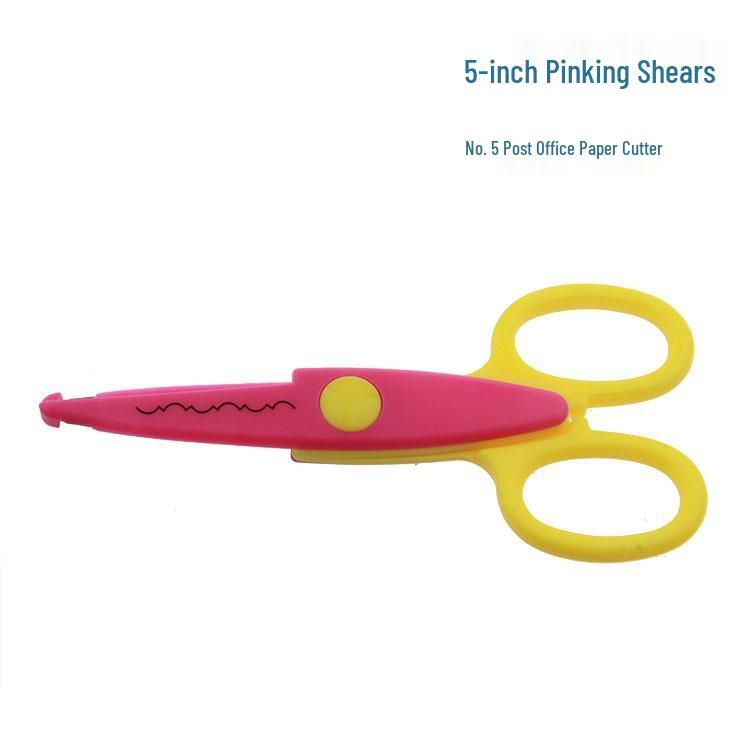 Children's Craft Safety Scissors - 5-inch Fun Patterned Blades for DIY and Albums