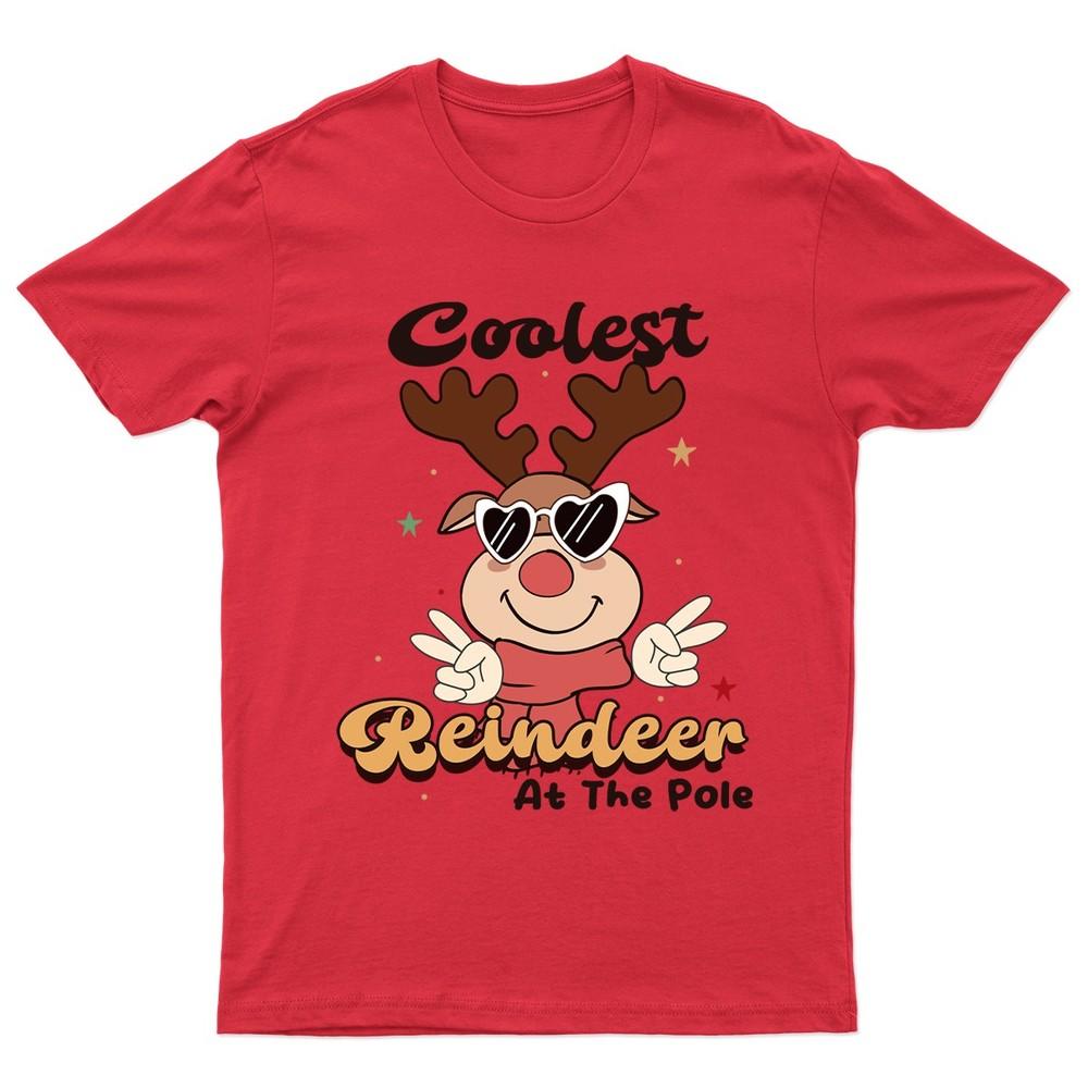

Coolest Reindeer At The TShirt Unisex Gift Forest Retro Seasonal Funny Xmas Unisex T-Shirt XXL