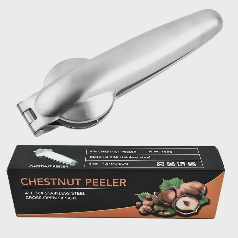 304 Stainless Steel Chestnut Nut Opener – Kitchen Tool for Easy Nut Shelling