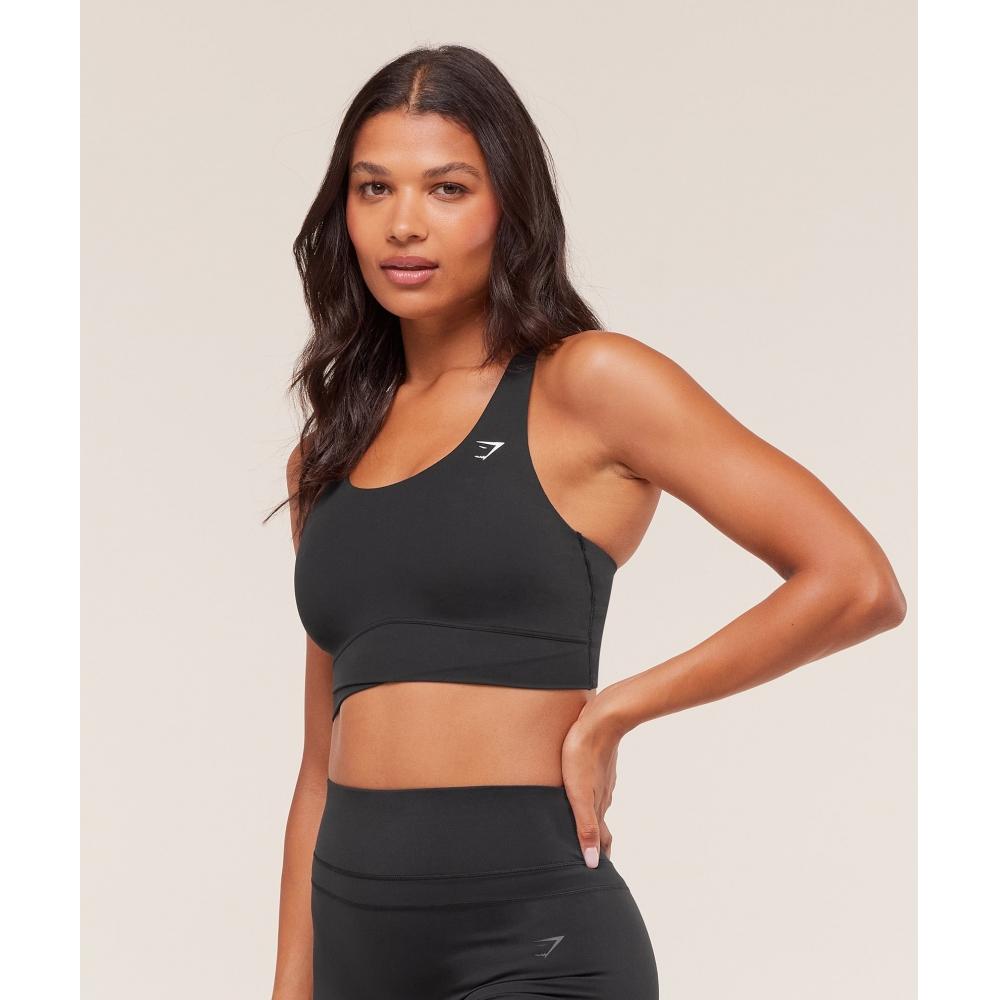 Gymshark Cross Over Sports Bra Black B4b6m Bb2j