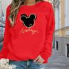 Tops For Women Animal Face Print Round Neck Long Sleeve T-shirt Fall Casual Slim Pullover Women's Long Sleeve Top