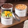 Round Square Tinplate Box Clear Window Iron Storage Box Tea Food Jar Candy Cake Boxes Jewelry Cream Cosmetic Container Empty Pot