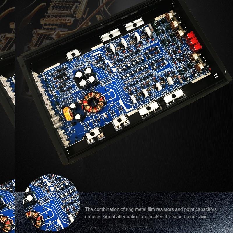 6800W 4-Channel Car Amplifier HiFi Car Audio Modification Power Amplifier High Power Ultra-thin Audio Speaker