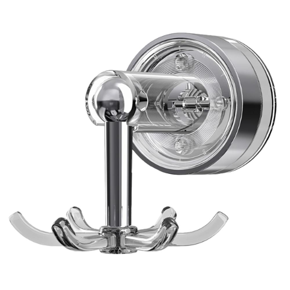 Hanging Six-claw Rotating Hook Wall Mounted Suction Cup Hook Kitchen Utensil Holder  For Home