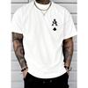 Poker A Men Cotton T-shirt Luxury Brand Fashion Big Size Top Casual Short Sleeve Streetwear Classic Print New Arrival Tee S-4XL