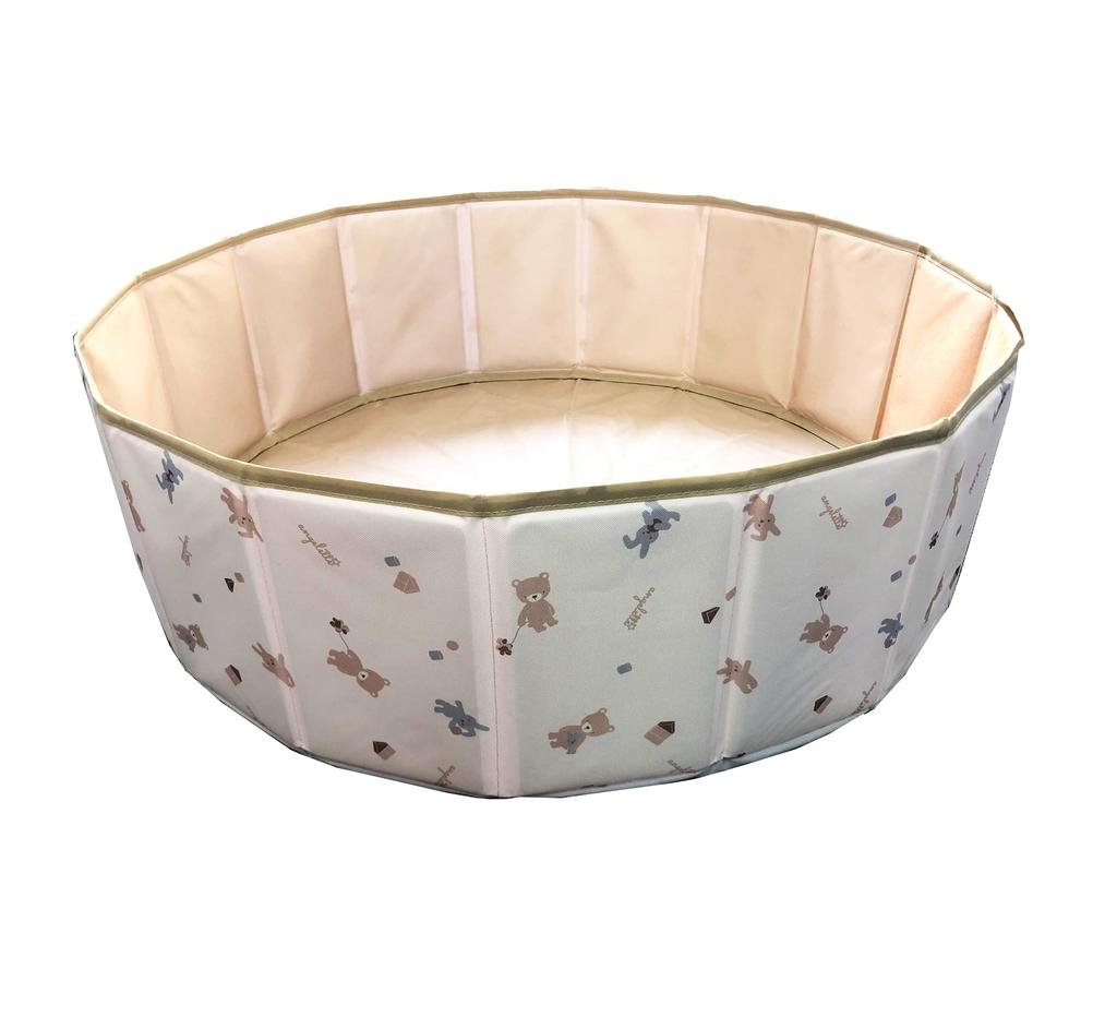 angelette Portable Ball Pool Pit Without Ball Indoor Play Foldable Indoor Outdoor Fence Baby Storage Bag (Bear)