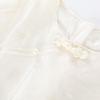 Mengtejiao Girls' Butterfly Embroidered Summer Qipao Dress