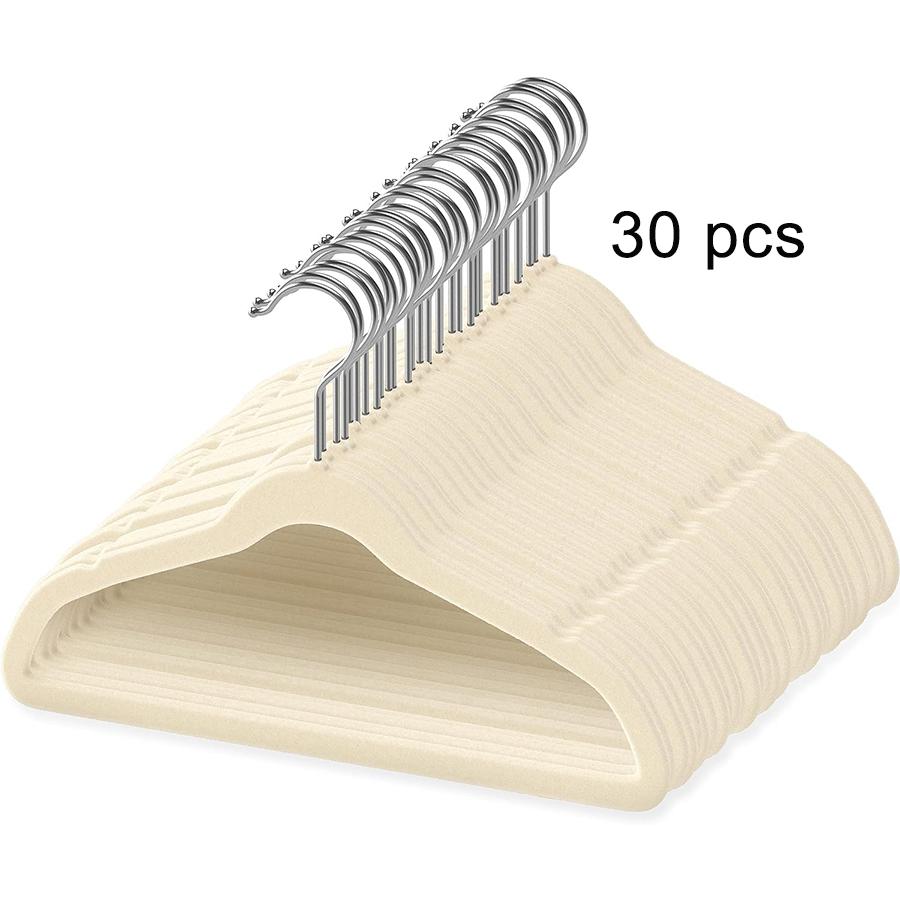 10/20/30pcs Children's Velvet Non-slip Hangers, Advanced Children's Closet Hangers, Ultra-thin Cute Non-slip Felt Hangers