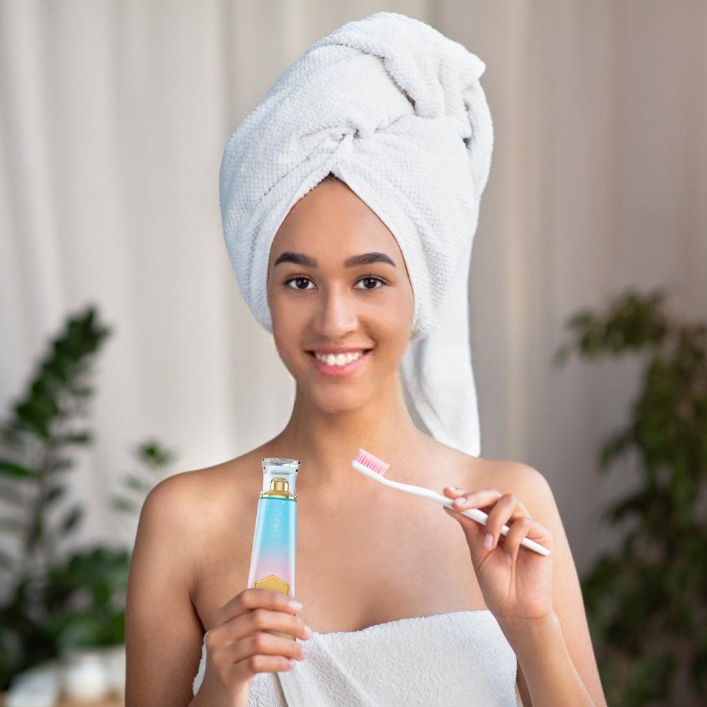 Dentifrice blanchissant, BodyAccel Dentifrice blanchissant intensif avec soin doux et naturel Élimination des taches en profondeur Pêche propre, améliore la santé, haleine fraîche