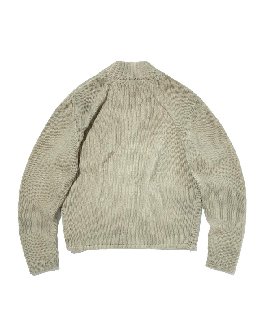Suade Washed Knit Zip Up [Ivory]