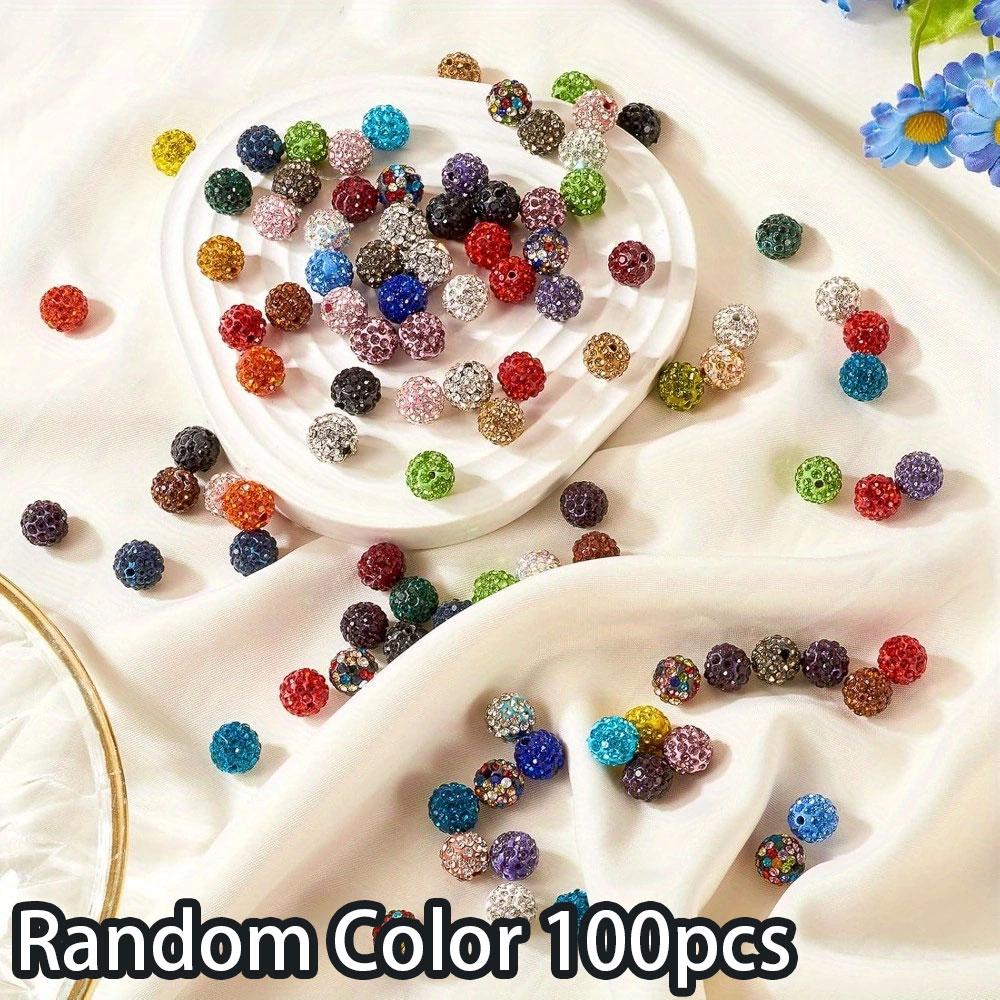 20/50/100pcs Sparkling Solid Color&Gradient Glass Soft Clay Decorative Beads Soft Clay Beads Loose Beads DIY Starry Sky Barrier Beads Jewelry