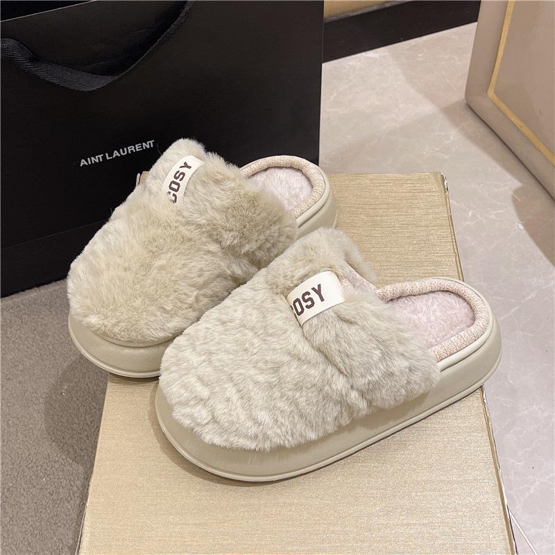 

Тапочки осенне-зимние хлопковые тапочки женские домашние домашние комнатные на толстой подошве женские 2025 новые зимние шерстяные тапочки женские 41 зелёный