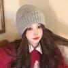 New Wool Hat for Women Korean Style Versatile Warm Ear Protection Knit Hat Korean Style Face Showing Small Pile of Hats