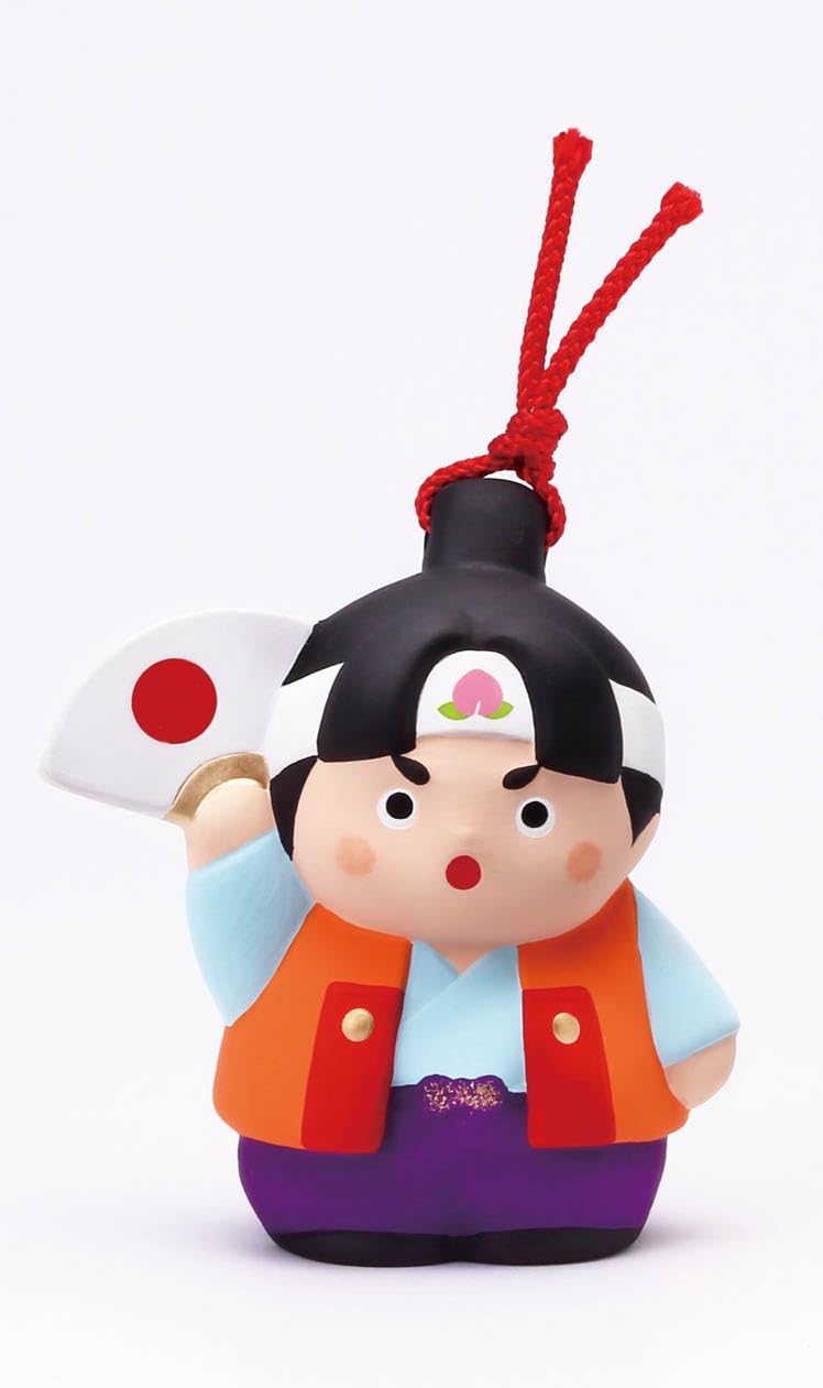 

Chugai Toen Yakushi Kiln Momotaro Earthen Bell Satsuki Doll Интерьерный Талисман На Удачу [5795]