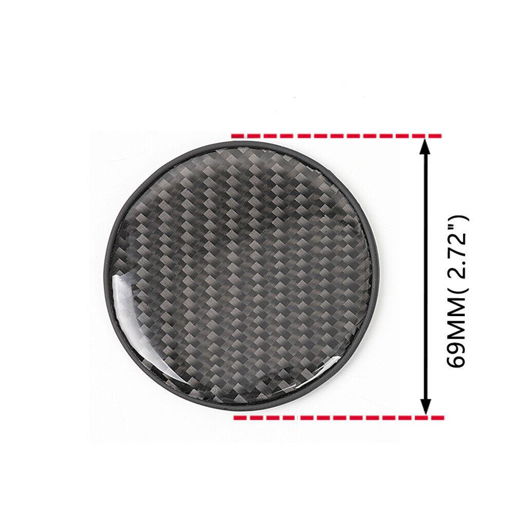 2x Black Carbon Fiber Cup Holder Pad Non-Slip Water Cup Slot Mat Car Accessories