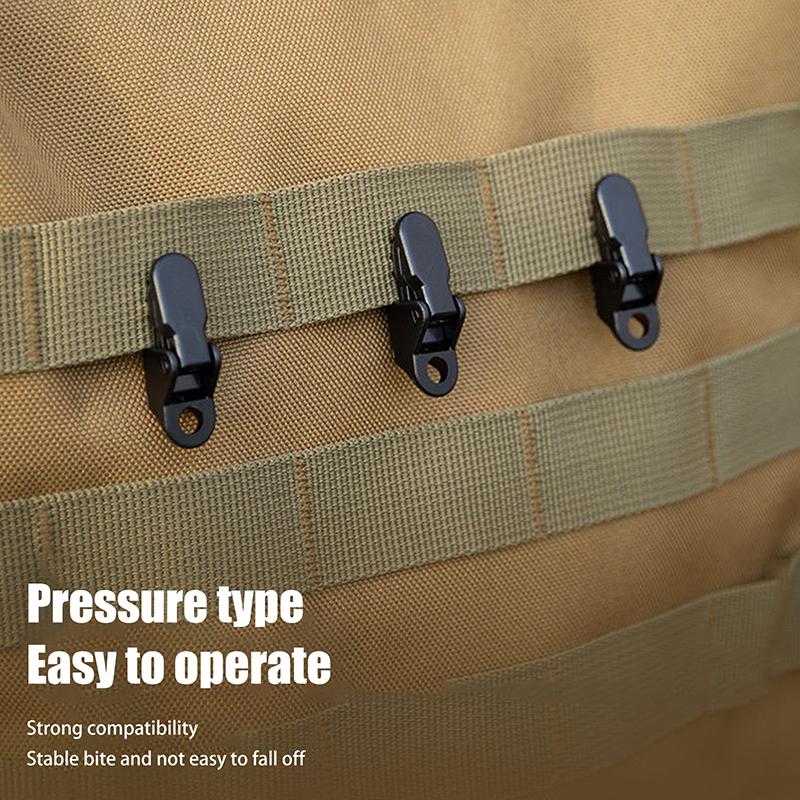 Tarp Clips 10-Pack Black Crocodile Clip Small Outdoor Camping Awning Point Hook Tent Windbreak Clamp