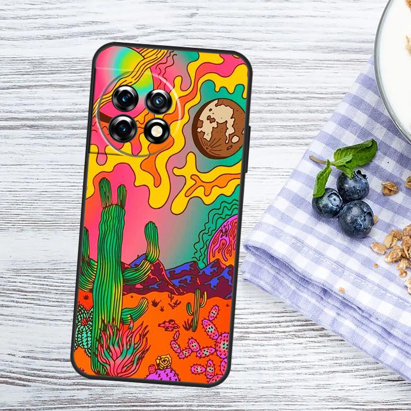Indie Kids Aesthetic Hippie Acid Trip Case For OnePlus Nord CE 5 3 4 Lite N20 N30 OnePlus 10T 13T 13R 12R 15R 11 12 13 15 Cover
