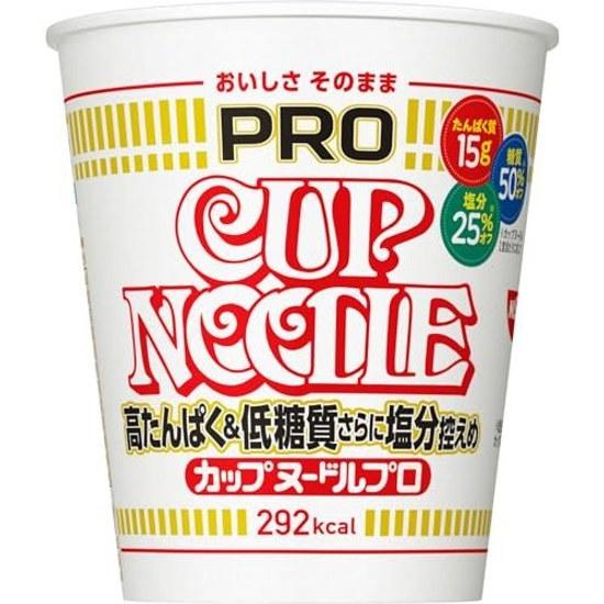 Cup Noodle PRO High Protein Low Carbohydrate Reduced Sodium Same Deliciousness Nissin Foods Noodles Dietary Fiber 292 kcal per serving 75g x 12 pieces