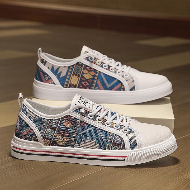 Flat Sneakers Men Roman Canvas Shoes For Men Summer Walking Sneakers Shoes Male British Style