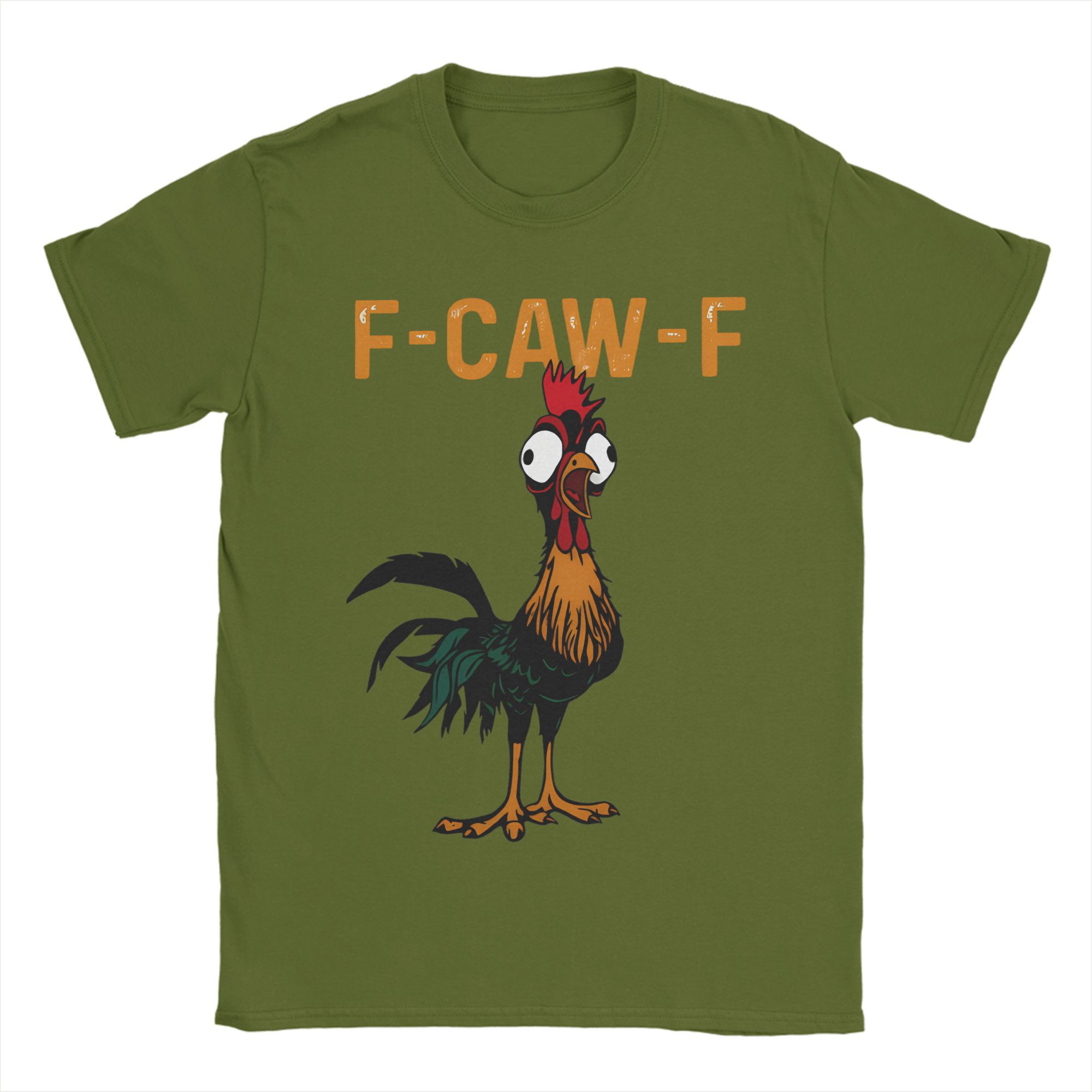 

F-Caw-F Chicken T-Shirt Summer Trending T Shirts Man Cotton O Neck Plus Size Clothes Short-Sleeved Street Style Tops 4XL