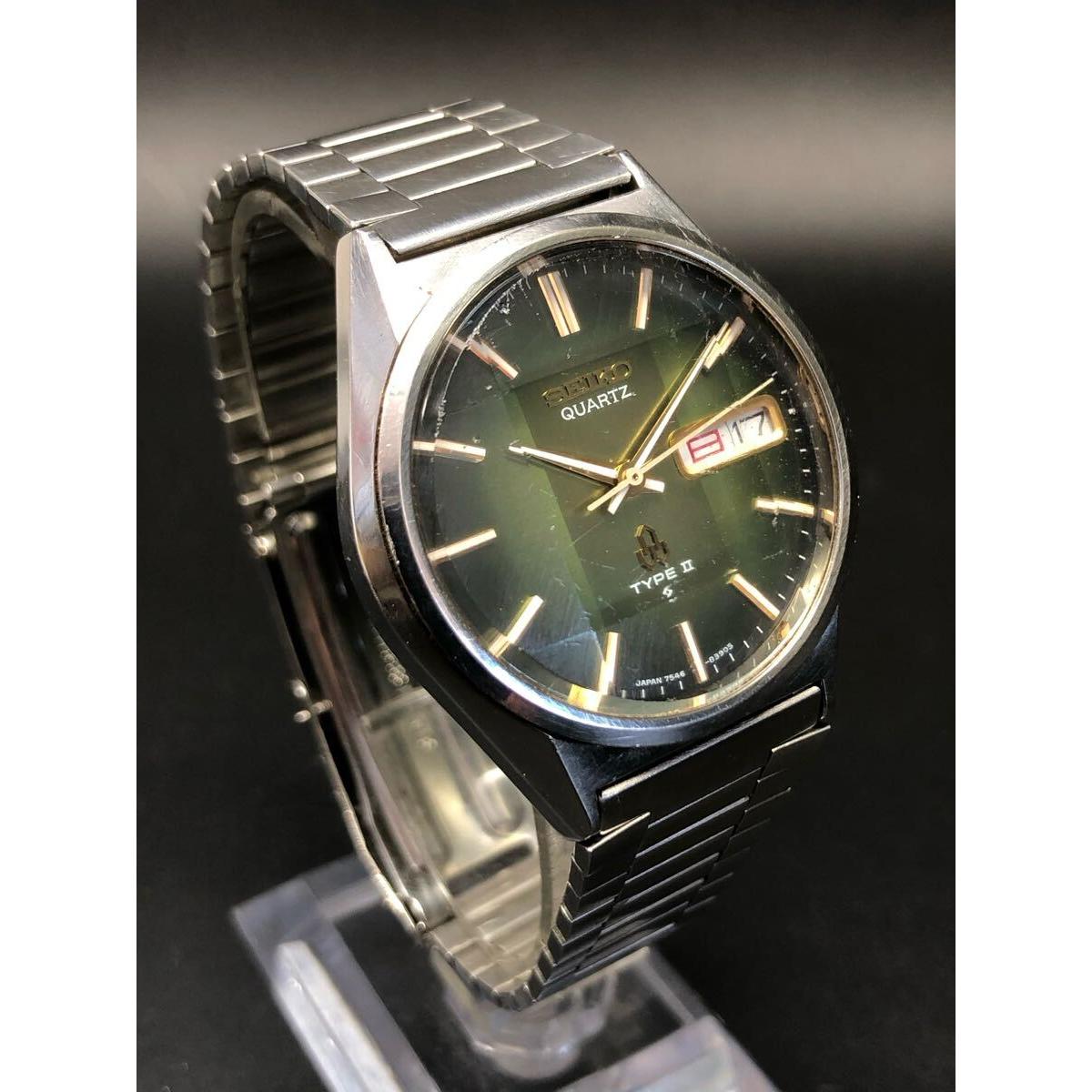 Masterpiece of old quartz  SEIKO [Type II / TYPE 2] Rare 9-sided cut glass  Made in 1978 by Suwa Seikosha  New battery replaced (item in good