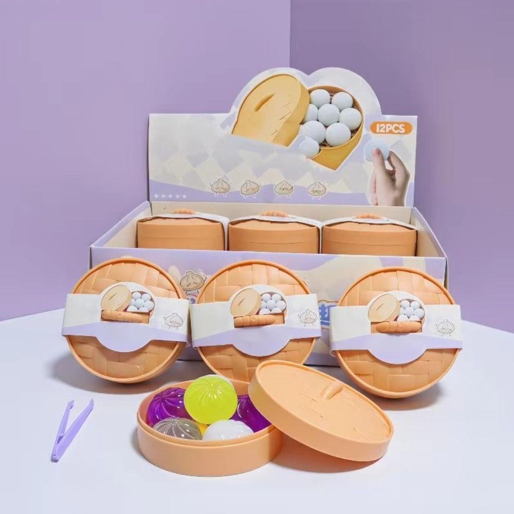 Cute Pinch Steamer Bun Toy Squeezable Sensory Toy Student Mini Dumplings Squishy Party Favors