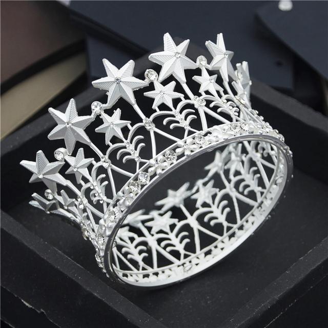 Ретро барокко Цветочная корона Матовые цвета Круглая диадема Выпускной вечер тиары — фото 8