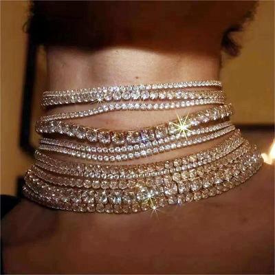 Rhinestone Nightclub Choker: Elegant Wedding & Banquet Necklace