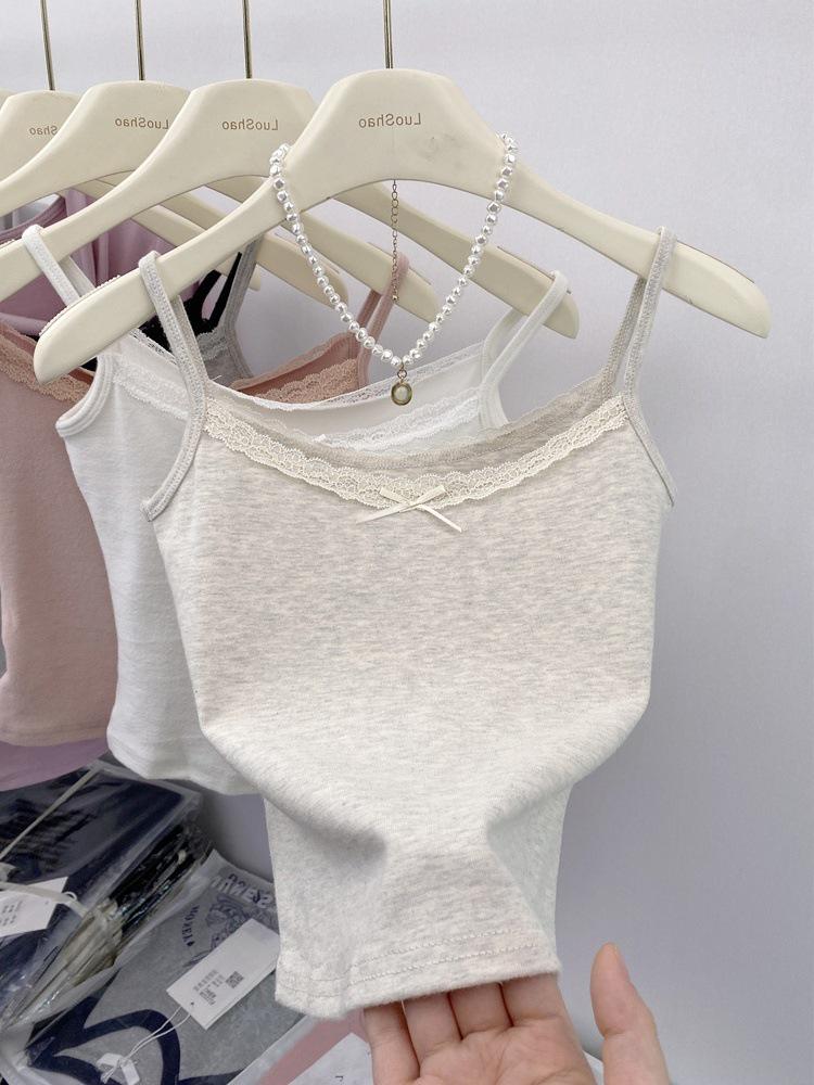 

Женская летняя белая кружевная майка 2025 - Pure Desire Верхняя одежда и нижнее белье Короткий топ S (35-43 kg)