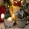 Playful Green Nosed Rudolph Gnome Decoration With Led Lights For Unique Christmas Display