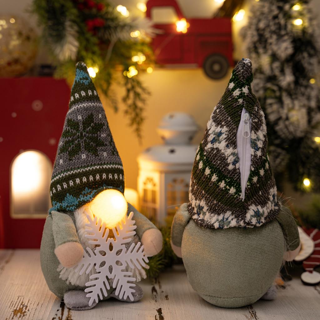Playful Green Nosed Rudolph Gnome Decoration With Led Lights For Unique Christmas Display