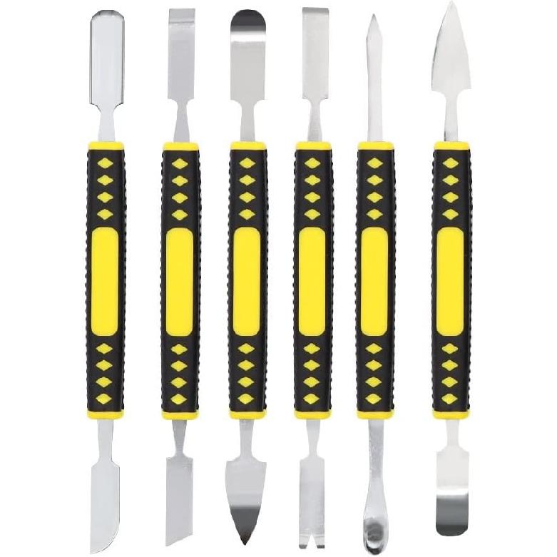 Metal Crowbars 6-Piece Set,Precision Electronics Repair Tools Metal Hand Tool Sets Professional Electronics Repair Tools for Mobile Phone Laptop