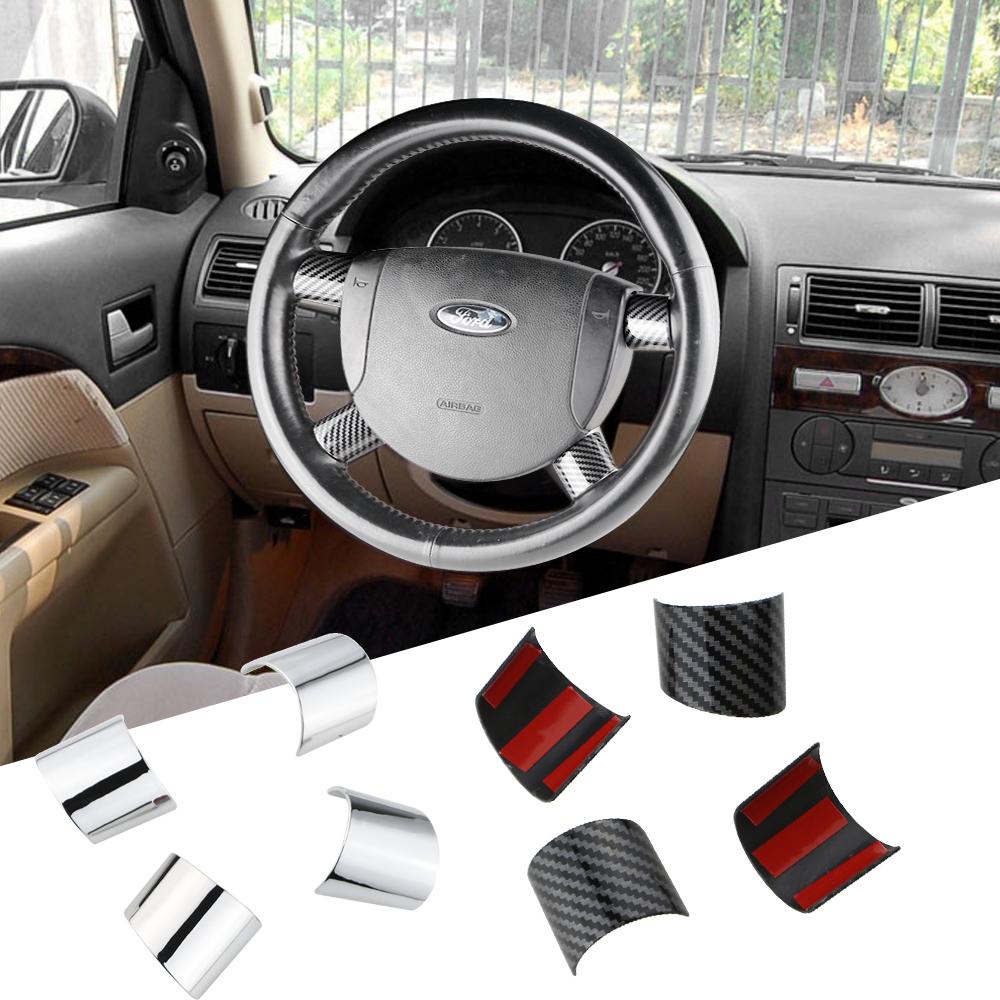 Car Steering Wheel Trim Cover Sticker for Ford Mondeo 2004 2005 2006 Steering Wheel Molding Car Styling Accessories