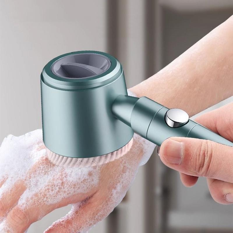 High Pressure Handheld Shower Head 5 Modes Soft Brush Design Filtered Skin Care Massage Household Bathroom Shower Sprayer