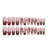 Medium Coffin Press On Nails with Rhinestones Designs Reusable Full Cover Glue On Fake Nails Press Ons Artificial False Nails Stick On Nails for Women