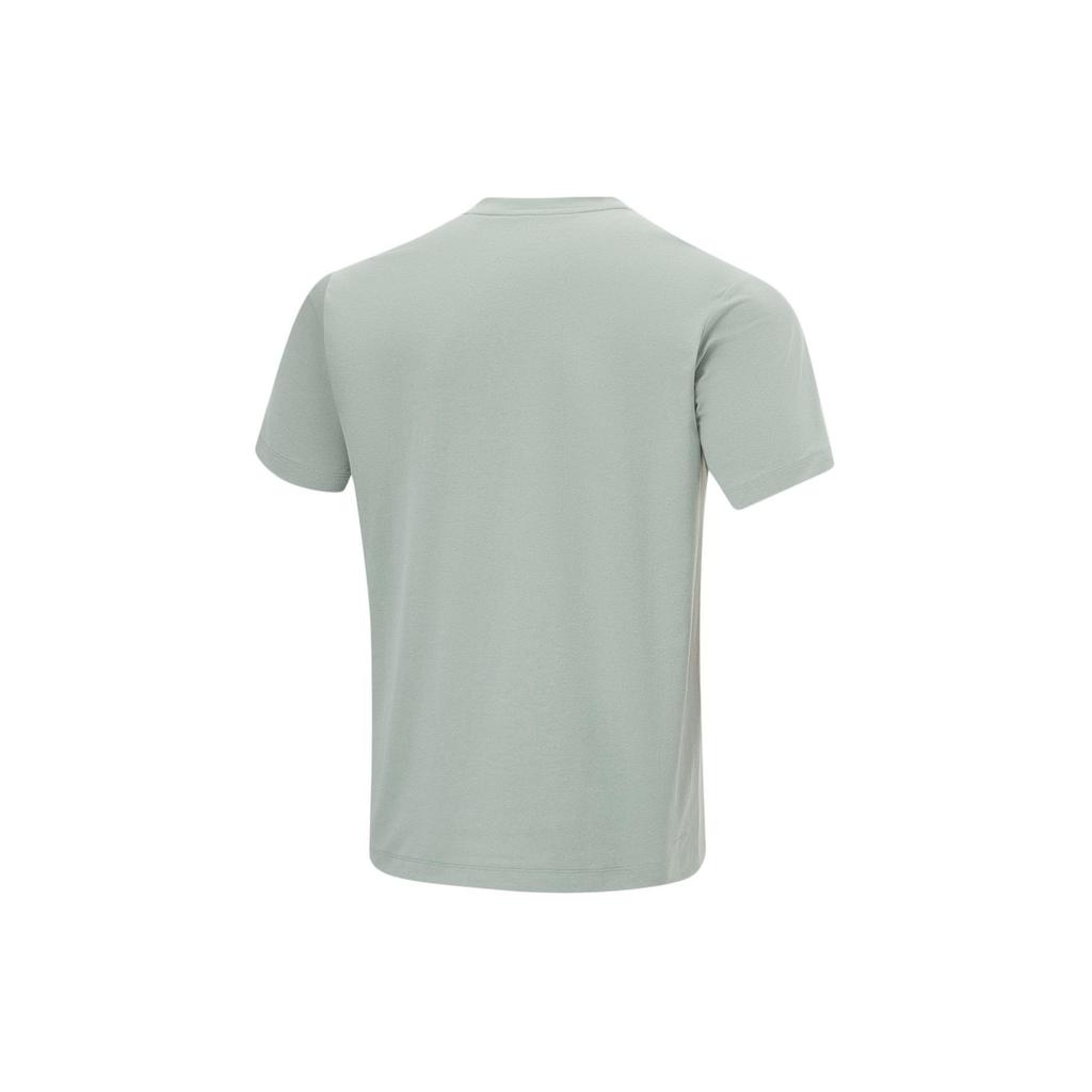 Li Ning Cooling Tea T Quick Dry Casual Round Neck Pullover Reflective Short Sleeve T-Shirt Men Tops Mist-Green ATSU641-2