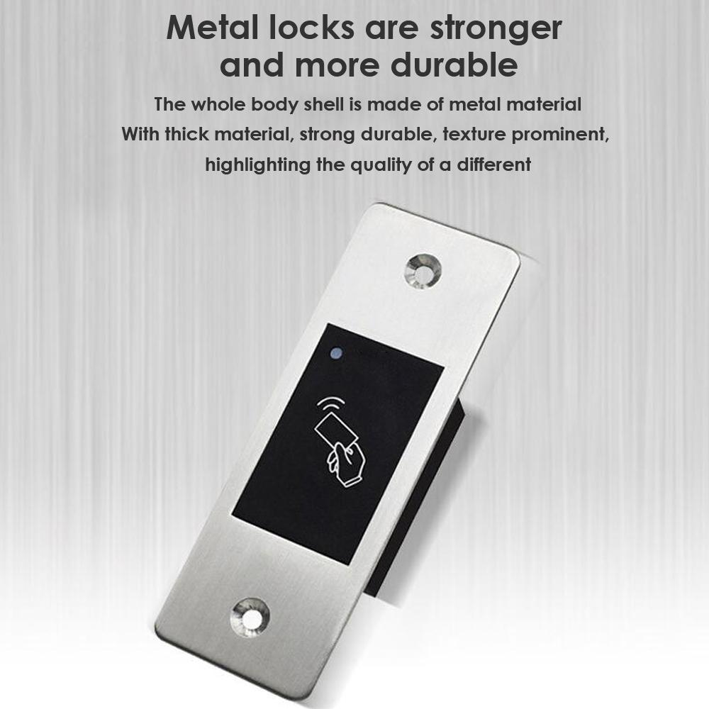 9-18V RFID-Leser Schlüsseloser Türöffner Metall Zugangskontroll-Scanner 100 Benutzer Mini IP66 Wasserdicht Eingebetteter Fingerabdruck-Leser