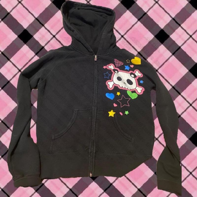 Vintage Y 2k Long Sleeve Zip Up Hoodies Women Clothes Hood Harajuku Star Girl Y2k Sweatshirts Womens Clothing Hoodie Graphic Emo