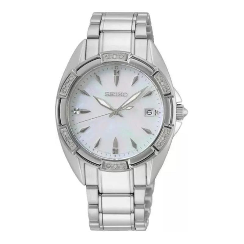 

SEIKO 100 meters waterproof Quartz Steel Strap 33.3mm women s watch mother-of-pearl dial SKK883P1